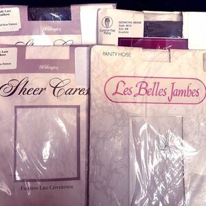 Fancy Pantyhose 4 Pair AB NWT